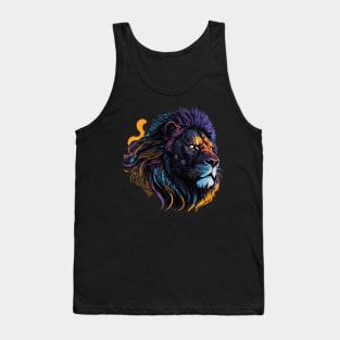 Watercolor Sunset Lion Tank Top